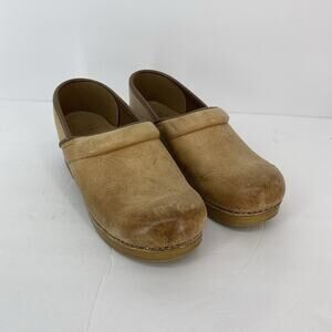Dansko Classic Leather Clogs Saddle Tan Burnished Women's Size EU 39 US 9